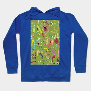 Hawaiian surf fiber art and digital abstract Hoodie